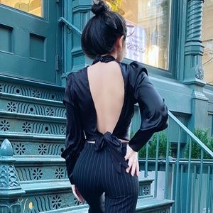 Open back blouse / backless blouse